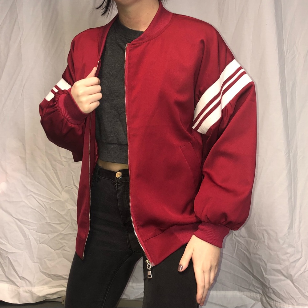 Oversized varsity style lightweight jacket